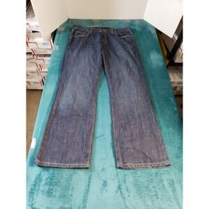 Calvin Klein Jeans Size 34x30 Mens Blue Pants Cotton Denim Slim Bootcut